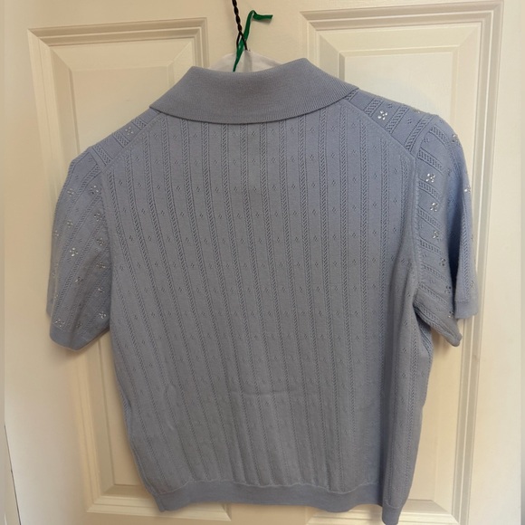 Maje cropped sweater with rhinestones size XS - Picture 10 of 11